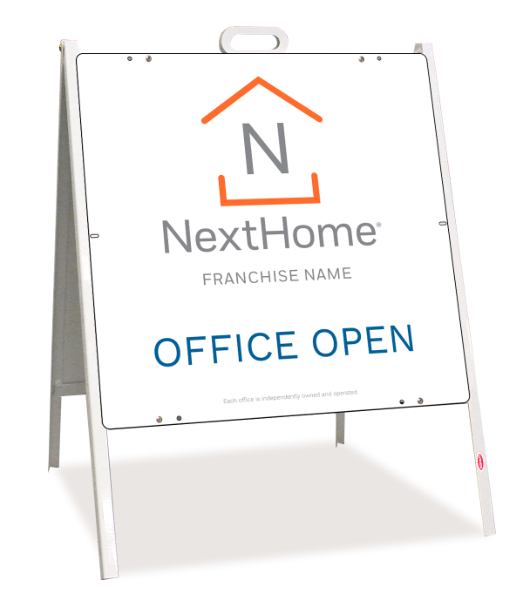 Office Open A-Frame and Sign Panel Unit, 24h x 24w, Steel